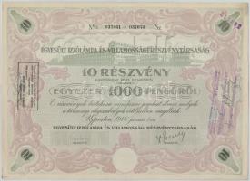 20db-os részvény és zálogkötvény tétel, közte 	
Újpest 1930. "Egyesült Izzólámpa és Villamossá...