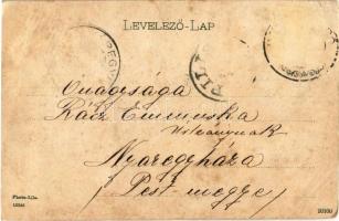 1901 Rajecfürdő, Rajecké Teplice; Dr. Flamm's Cottage / Dr. Flamm villa, csónakázók. művészlap ...