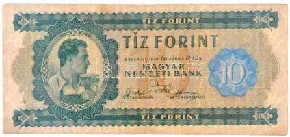 1946. 10Ft A334 094989 T:III  Hungary 1946. 10 Forint A334 094989 C:F  Adamo F1