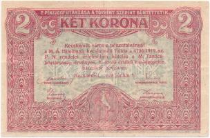 Kecskemét 1919.06.05. 2K pénzutalvány T:III