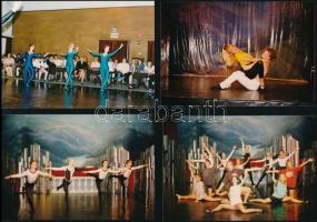 1988 Újpest, a Danubius Táncegyüttes fellépése, 23 db színes fotó, egy részük hátulján feliratozva, különböző méretben