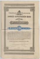 Horvátország / Zágráb 1909. "Horvát-szlavon Országos Jelzálogbank Zágrábban" 4 1/2%-os zál...