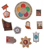 10db vegyes klf külföldi jelvény a szocialista időszakból T:2 10pcs of diff badges from the socialist era C:XF