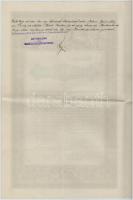 Ausztria / Bécs 1908. "Staatsschuldverschreibung (Államadósság kötvény)" 6000G-ről, névre ...