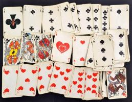 Vegyes kártya tétel, közte egy hiányos adóbélyeggel + egy német nyelvű bridzs könyv, összesen: 13 db