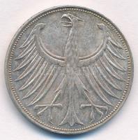 NSZK 1969D 5M Ag T:2  
FRG 1969D 5 Mark Ag C:XF
Krause KM#112.1