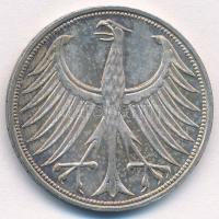 NSZK 1974F 5M Ag T:1-  
FRG 1974F 5 Mark Ag C:AU
Krause KM#112.1