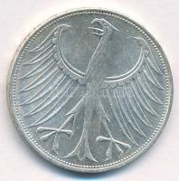 NSZK 1974D 5M Ag T:1-  
FRG 1974D 5 Mark Ag C:AU
Krause KM#112.1