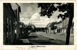 Szenc, Szempcz, Senec; Rákóczi utca, Horváth úri szabó üzlete / street, shop (Rb)