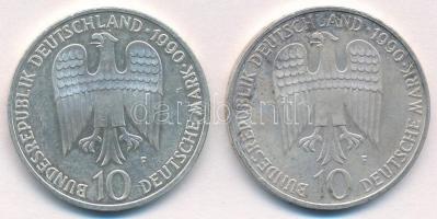 NSZK 1990F 10M (2x) Ag "I. Barbarossa Frigyes" T:1- patina FRG 1990F 10 Mark (2x) Ag &quot...