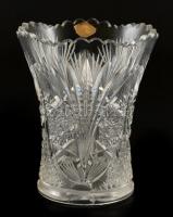 Echt Bleikristall váza, csiszolt ólomkristály, jelzett, hibátlan, m: 15 cm