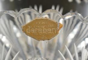 Echt Bleikristall váza, csiszolt ólomkristály, jelzett, hibátlan, m: 15 cm