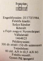 Mekis János: Negyven év az ezerből. Vallomások új Fehérvárról. Székesfehérvár, 1984, Fejér Megyei Ny...
