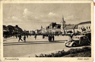 Marosvásárhely, Targu Mures; Fő tér, automobil, üzletek / main square, automobile, shops (Rb)