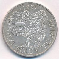 NSZK 1987J 10M Ag "750 éves Berlin" T:1- FRG 1987J 10 Mark Ag "750th Anniversary of Berlin" C:AU Krause KM#166