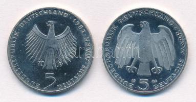 NSZK 1982F 5M Cu-Ni "ENSZ klímaügyi konferencia 10. évfordulója" + 1983J 5M Cu-Ni "Ka...