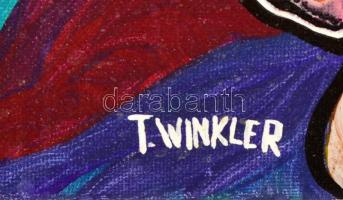 Telegdy Winkler Attila (?-): Pillangó. Olaj, vászon, jelzett, 29×39 cm