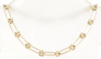 Ezüst(Ag) karkötő, jelzett, h: 21 cm, nettó: 11,5 g