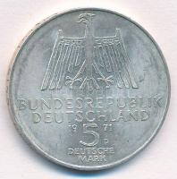 NSZK 1971D 5M Ag "Albrecht Dürer születésének 500. évfordulója" T:1- patina FRG 1971D 5 Ma...