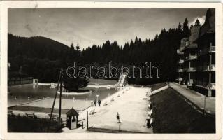 1934 Felsőzúgó-fürdő, Ruzsbachfürdő, Bad Ober Rauschenbach, Kúpele Vysné Ruzbachy; strand / swimming pool, spa. Foto Tizian, photo