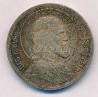 1938. 5P Ag Szent István T:2 patina  Adamo P8.1