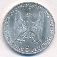 NSZK 1978D 5M Ag "Gustav Stresemann születésének 100. évfordulója" T:1- FRG 1978D 5 Mark A...