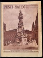 1927 Pesti Napló 1927. április 17-december 25. Számos fekete-fehér fotóval. Javított gerincű egészvá...