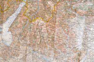 cca 1915-1918 Generalkarte des italianisches Kriegsschauplatzes. Westliches Blatt, 1:200.000, kis sz...