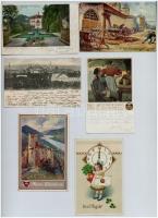 Érdekes képeslap tétel, 70 db lap, főleg külföldi: osztrák, cseh, német városképek és motívum lapok ...