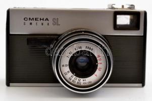 Smena SL fényképezőgép Lomo T-43 4/40 objektívvel, leírással, saját tokjával, jó állapotban