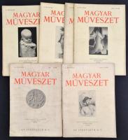 1927-1938 Magyar Művészet folyóirat 9 száma. Változó állapotban.