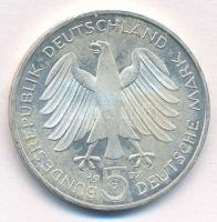 NSZK 1977J 5M Ag "Carl Friedrich Gauss születésének 200. évfordulója" T:1- patina  FRG 197...