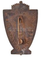 1942. "M. Kir. Honvéd Hadiakadémia" festett fém jelvény (31x48mm) T:2