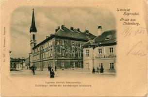 1903 Sopron, Irgalmas Nővérek leánytanodája, Gőz és kádfürdő. L. Kummert No. 107. (EK)
