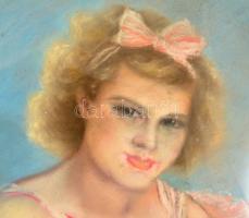 Horváth jelzéssel: Balerina, pasztell, papír, üvegezett fa keretben, 70×55 cm