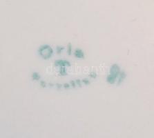 Orla madaras porcelán tálka, matricás, jelzett, kopásnyomokkal, 5 db, d: 15 cm