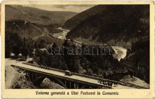 Comarnic, Vederea generala a Vaei Prahovei / Prahova valley, viaduct, automobile (EK)
