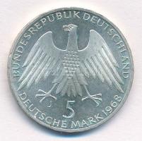 NSZK 1968J 5M Ag "Friedrich Raiffeisen születésének 150. évfordulója" T:1-
FRG 1968J 5 Ma...