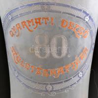 Gyarmati Dezső (1927-2013) olimpiai bajnok vízilabdázó 80. születésnapjára készített egyedi muránói ...