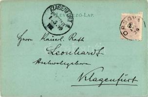 1899 Orsova, Kazán szoros holdfényben. Kiadja G. Hutterer / Kasanpartie / Cazane / gorge in moonligh...