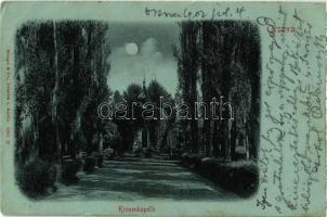1902 Orsova, Kronenkapelle / Korona kápolna holdfényben / chapel in moonlight (EK)