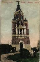 1912 Zimony, Semlin, Zemun; Milleniums Denkmal / Millenium emlékmű / millenium monument (EB)