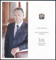 2012 Gyarmati Dezső olimpiai bajnok vízilabdázó részére küldött újévi üdvözlőlap Orbán Viktor minisz...