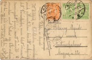 1926 Arad, Cinema da vara / Nyári mozi, szabadtéri vetítés, a vásznon "Zoro és Huru" / sum...