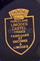 Zsolnay kis tálkák Limoges kis kiöntő, matricás, jelzett, apró kopásnyomokkal, d:8 cm (6×), m:10 cm