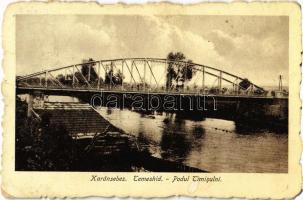 Karánsebes, Caransebes; Temes híd. Kiadja H. Perlfaster & Sohn / Podul Timisului / Timis river bridge (Rb)