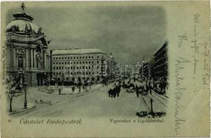 1898 Budapest XIII. Vígszínház a Lipót körúttal, tél (EB)