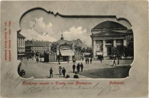 1902 Budapest V. Deák Ferenc tér, Reinisch Testvérek élővirág csarnoka, Bretschneider Zsigmond fia, Glanzdorf Péter üzlete. Divald Károly 215. sz.