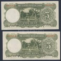 Kína/Köztársaság/Central Bank 1936. 5Y (5x) egymásutáni sorszámmal T:I