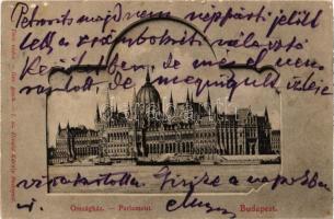 1901 Budapest V. Országház, Parlament. Divald Károly 7. sz. (ázott / wet damage)